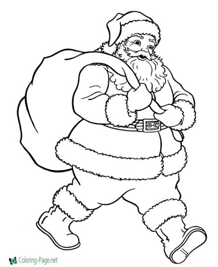 Santa Colouring Pages - Part 2
